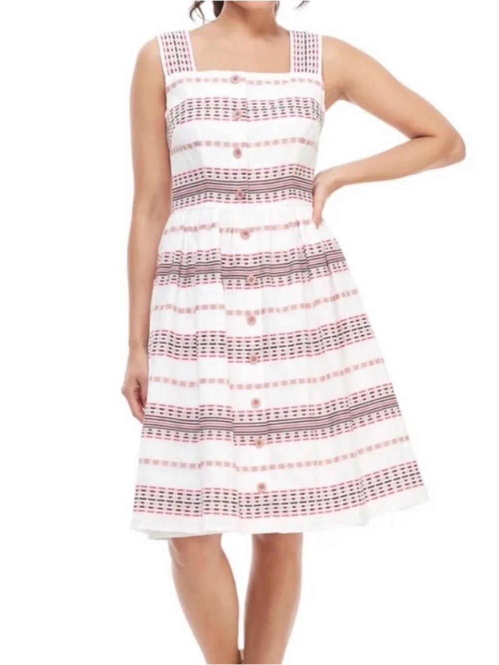 Gal Meets Glam Ashton Striped Dress Women’s 14 Lined Cruise Travel Beachy Coast